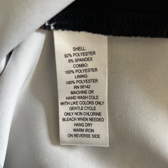 London Times Dress with Faux Leather Cap Sleeves - Picture 7 of 7